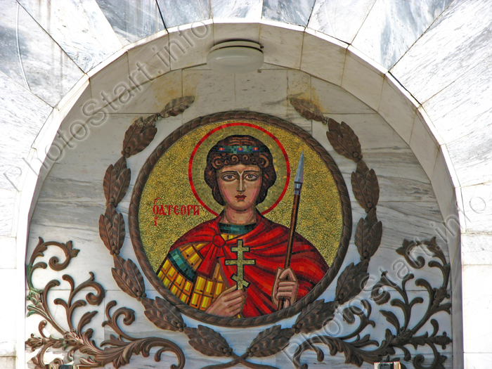 Севастополь. Сапун-гора. Часовня святого Георгия. Мозаичная икона.