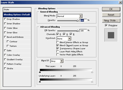 Blending Options